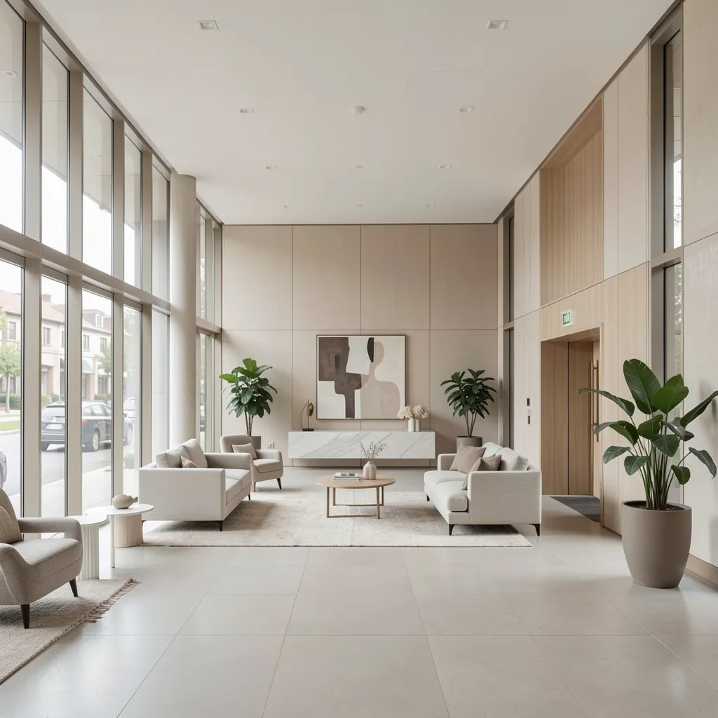 Natural light illuminating architectural space